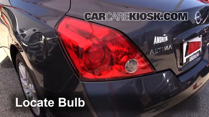 how to change brake light bulb nissan altima 2008